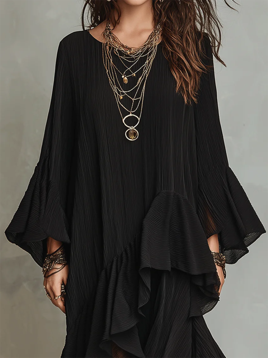 Elegant Romantic Multi-layered Irregular Hem Dress