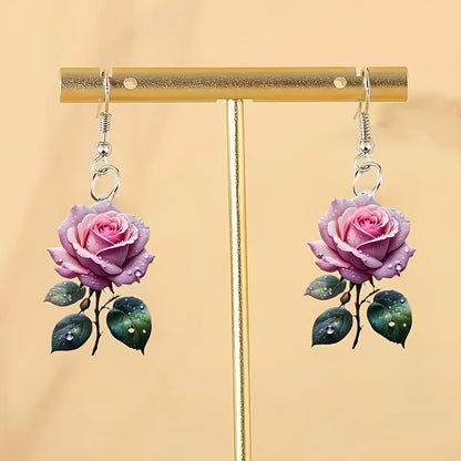 Women's Rose Flower Earrings
