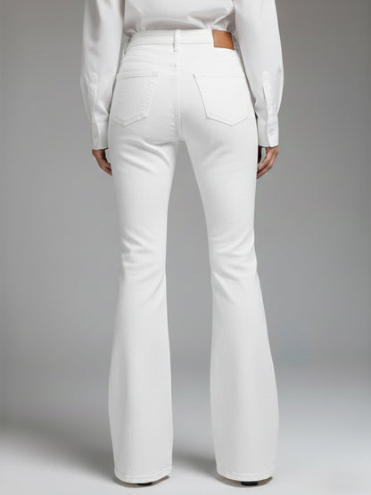 Patchwork Lace Flared Jeans