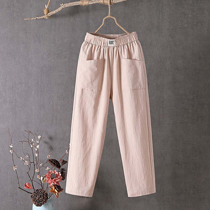 Women's Vintage Stylish Casual Cotton And Linen Loose Pants