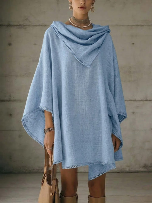 Loose-fit Casual Linen & Cotton Top With Spliced cutouts And Webbing Trim