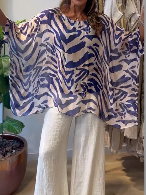 Loose-fitting Casual Printed Top