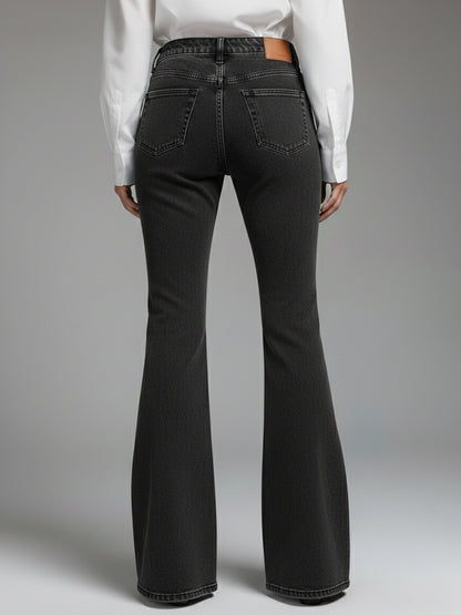 Patchwork Lace Flared Jeans