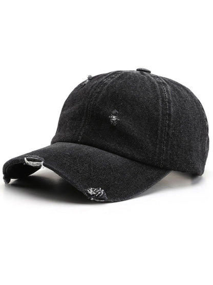 Fashion Retro Ripped Washed Distressed Denim Baseball Cap