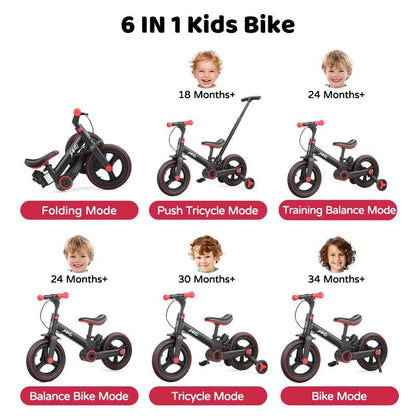JMMD 6-in-1 Kids Bike