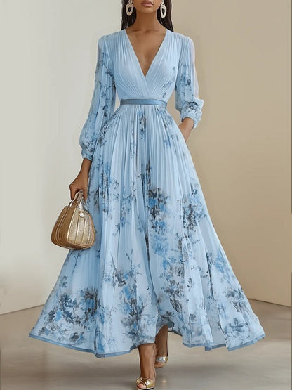 Women's Floral Art Print Maxi Dress