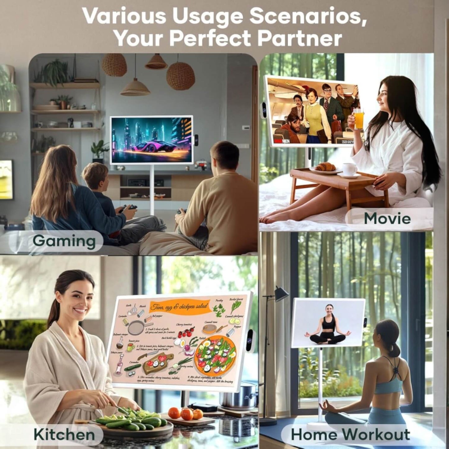 Wireless Cordless TV - Anywhere Touchscreen on Wheels